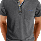 Чавор - Стилна тениска с кръгло деколте и джоб