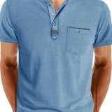 Чавор - Стилна тениска с кръгло деколте и джоб