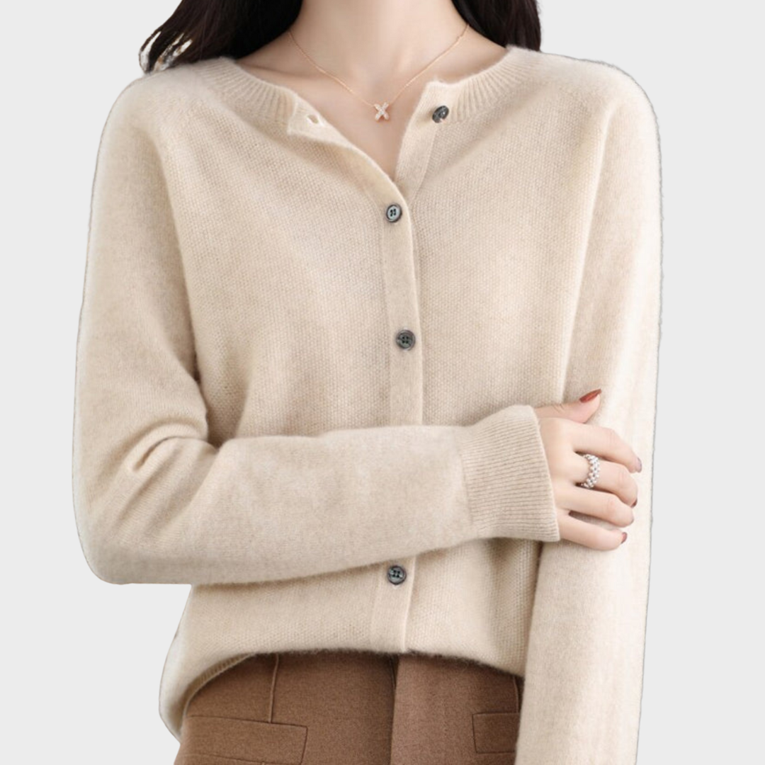 Маргарита – Дамски пуловер с обло деколте