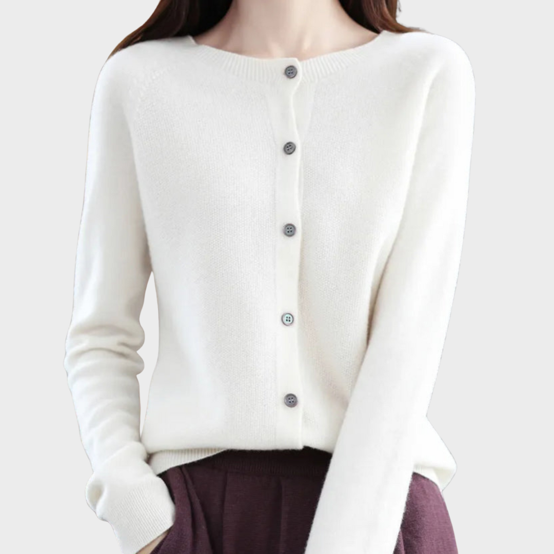 Маргарита – Дамски пуловер с обло деколте