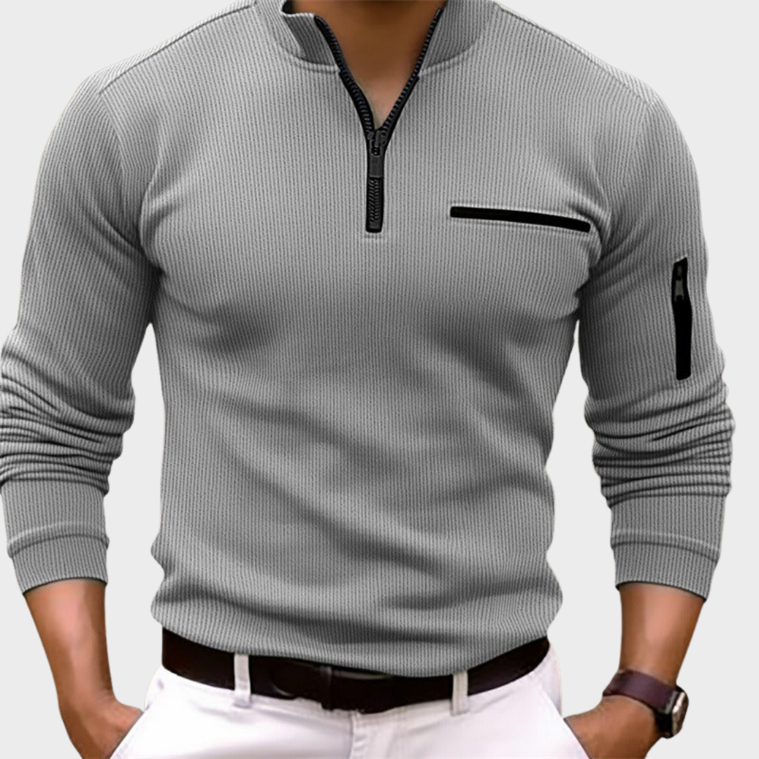 Валентин - Блуза с дълъг ръкав и цип