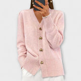 Марий – Женски пуловер с V-образно деколте в винтидж стил