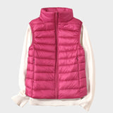 Станка - Лек пухен елек с плетен дизайн