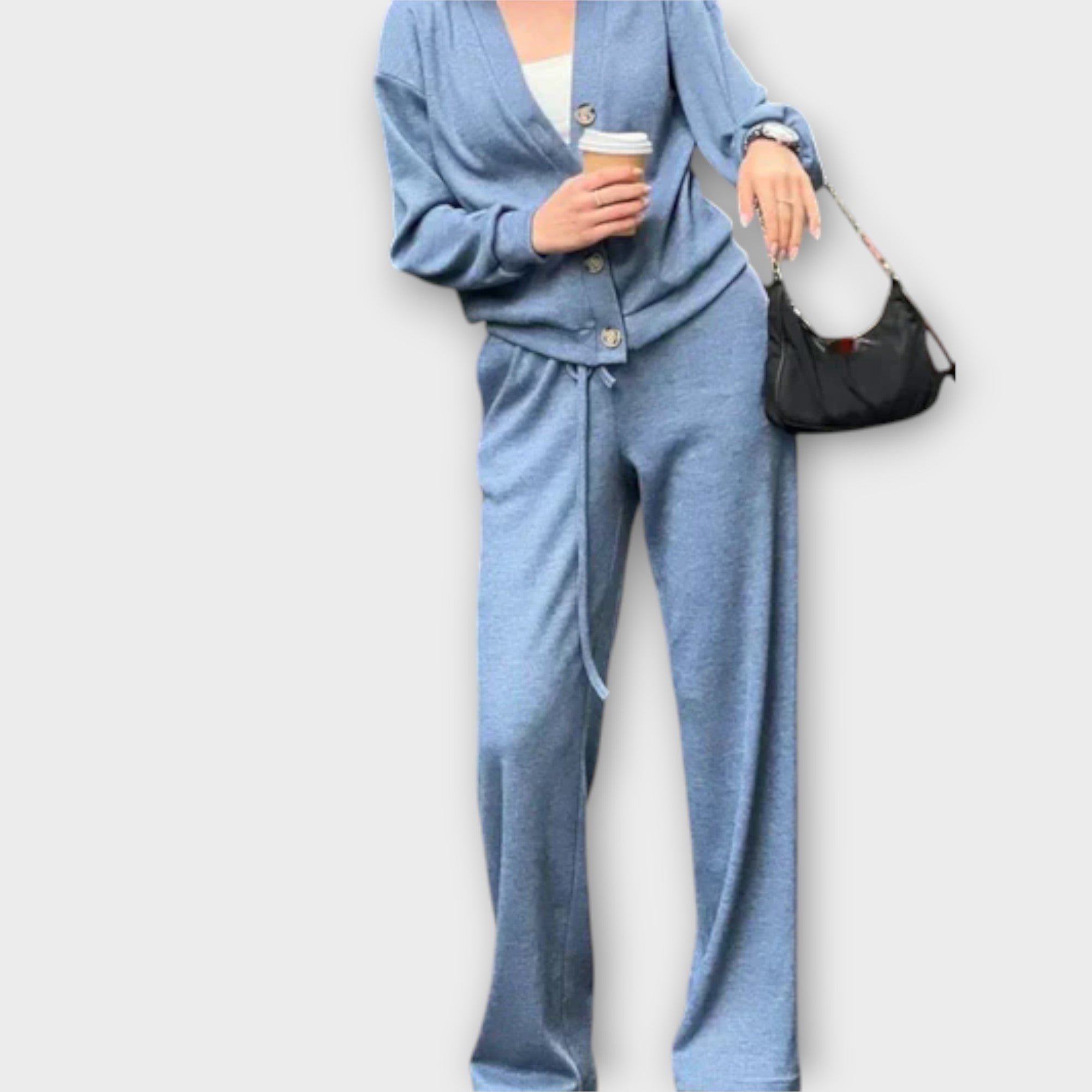 Хедвига - Комплект плетенo палто и панталони