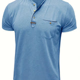 Чавор - Стилна тениска с кръгло деколте и джоб