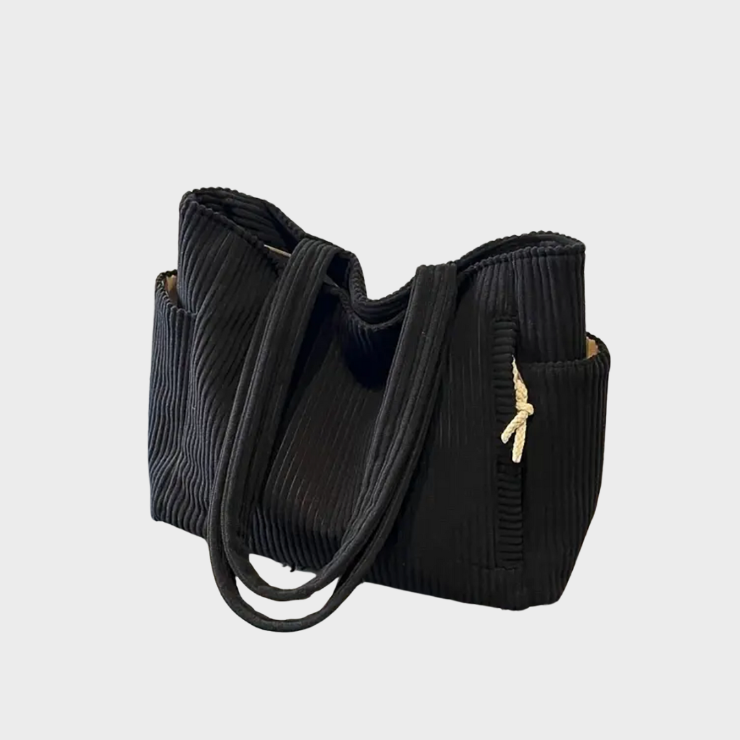 Amalia – Bolso Acanalado con Detalles de Cuerda