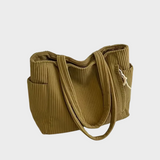 Amalia – Bolso Acanalado con Detalles de Cuerda