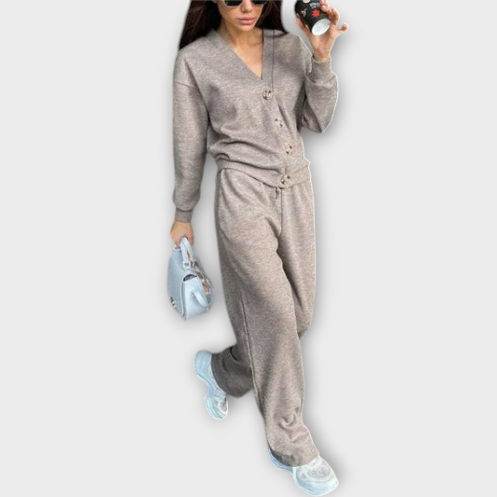 Хедвига - Комплект плетенo палто и панталони