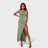 Констанца - Дълга рокля с открит гръб