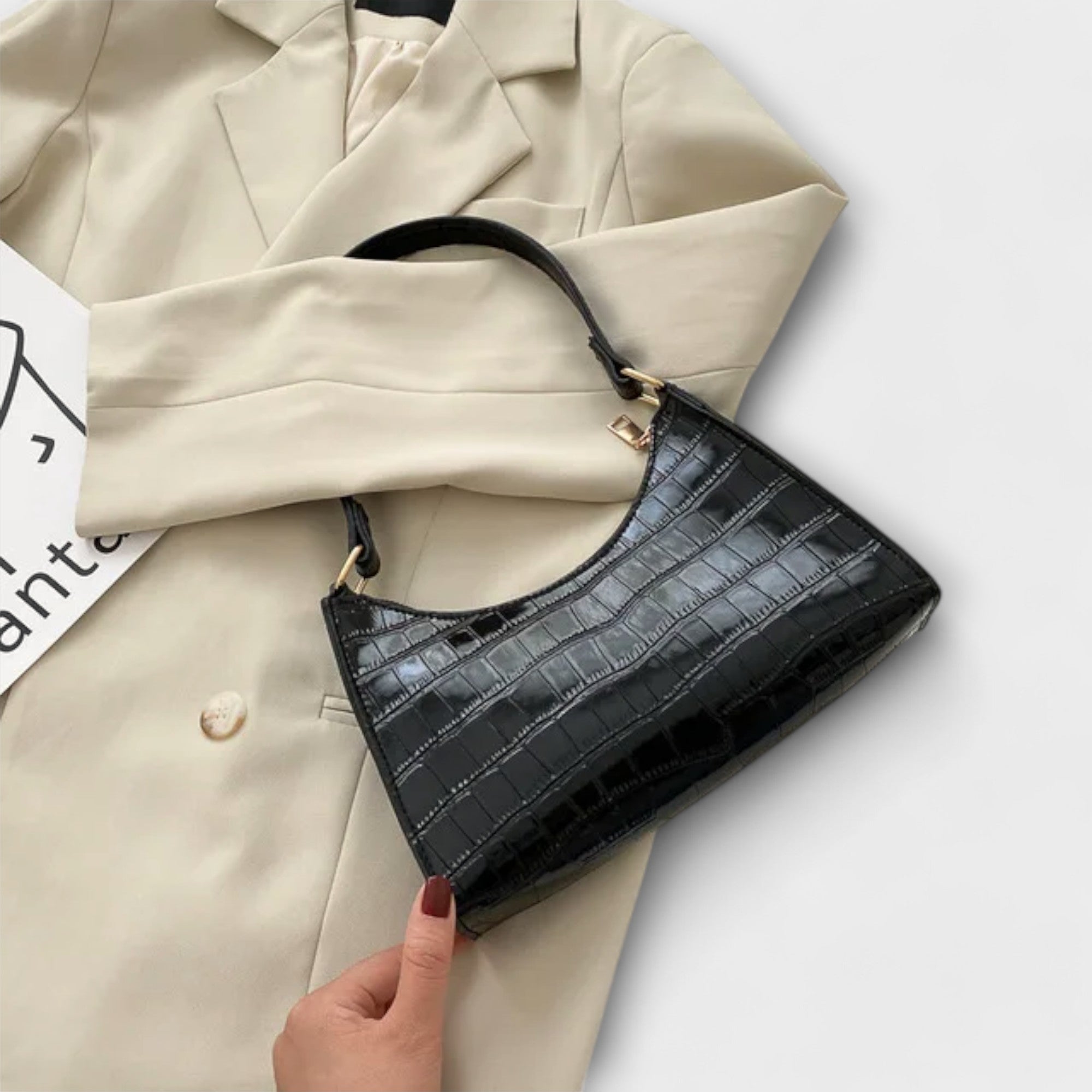 Bolso de Cuero Brillante Bernarda