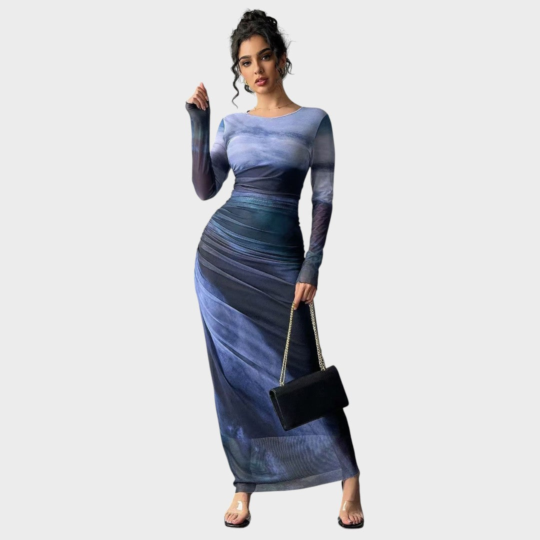 Антония - Дълга рокля с дълги ръкави