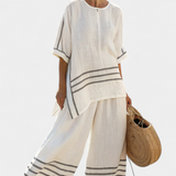 Салопета с широки райета и асиметричен крой - модерен и удобен стил