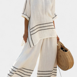 Салопета с широки райета и асиметричен крой - модерен и удобен стил