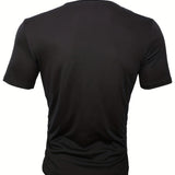 Анастас - Стилен т-shirt с кръгло деколте и графичен принт