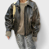 Розалия - Винтидж дънки с леопардов десен