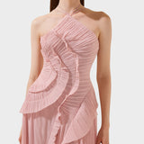 Ема - Дълга рокля с волани