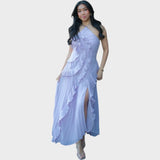 Ема - Дълга рокля с волани