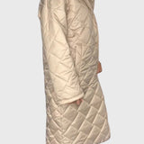 Соня – Двулицев капитониран палто с леопардова подплата