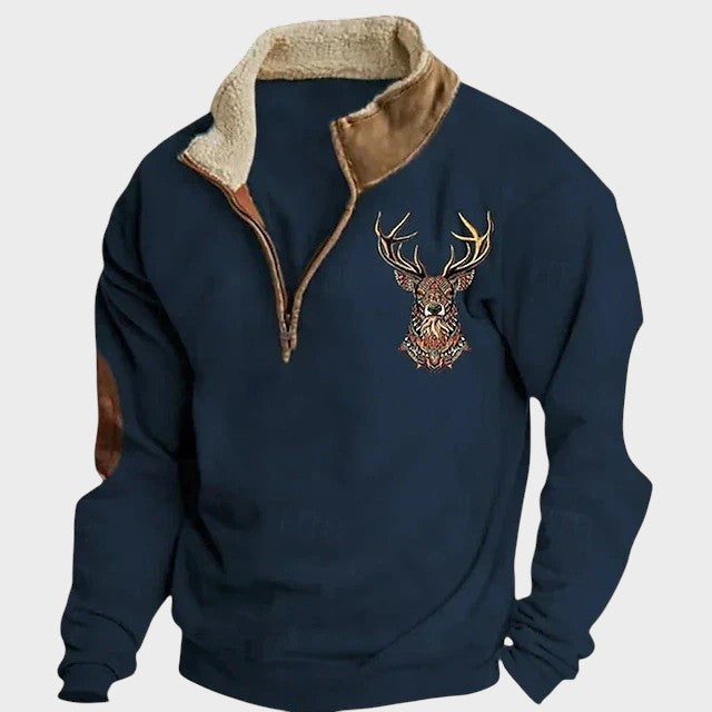 Карлос - Суитшърт с мотив на елен