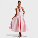 Жулиета – Миди рокля с халтер деколте