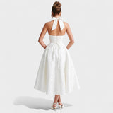 Жулиета – Миди рокля с халтер деколте