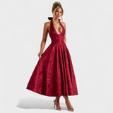 Жулиета – Миди рокля с халтер деколте