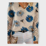 Плетен Пуловер с Дантелени Детайли