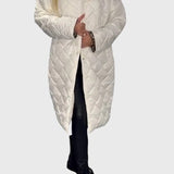 Соня – Двулицев капитониран палто с леопардова подплата