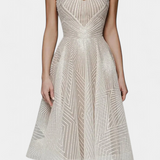 Драгана Дълга Рокля с Бродерия и А Силует