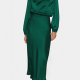 Мария Макси Рокля с Висок Яка и Цветни Детайли