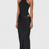 Леона Макси Рокля с Тънък Топ Стил и Издължена Силуета