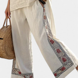 Комплект Дейзи от бамбуков плат с елегантни червени и зелени ивици