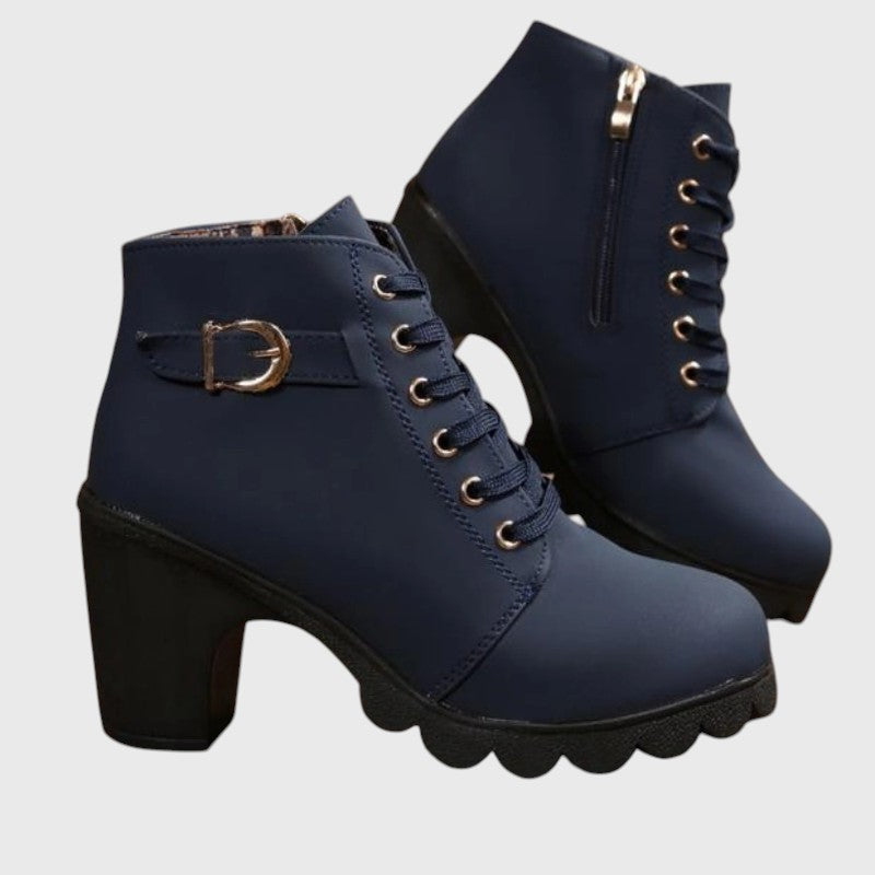 Катни - Стилни боти с метална катарама и връзки