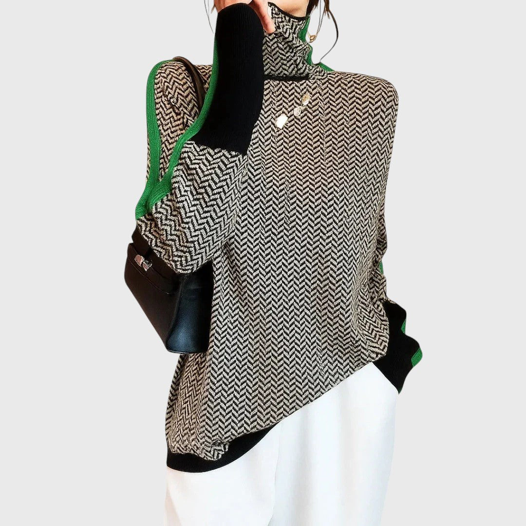 Мартина | Пуловер с висока яка