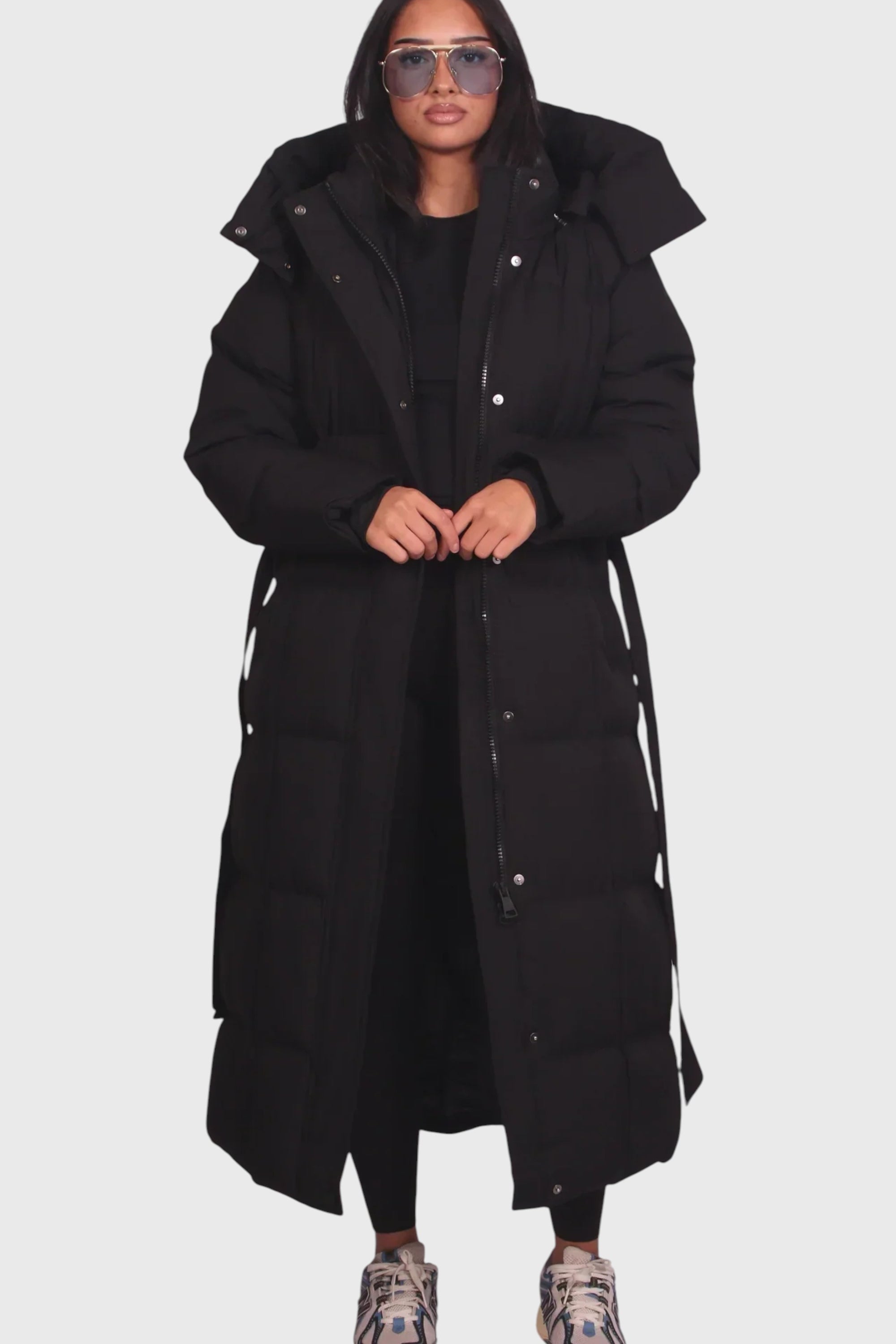 Кармен - Дълго пухено палто с колан