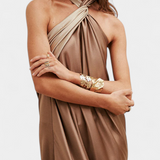 Петра Макси Рокля с Неправилен Рез и Открити Гърба