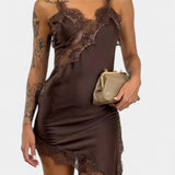 Катарина Мини Рокля с Презрамки и Дантела