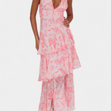 Валентина - Рокля от Шифон с V-Изрез и Пухкави Ръкави