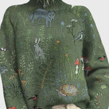 Аполин | Пуловер с бродерия "Дивата градина"